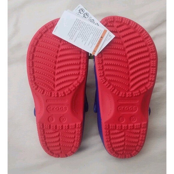 Crocs American Flag Classic Clog Mens 8 Red White Blue W 10 July 4th USA New NWT